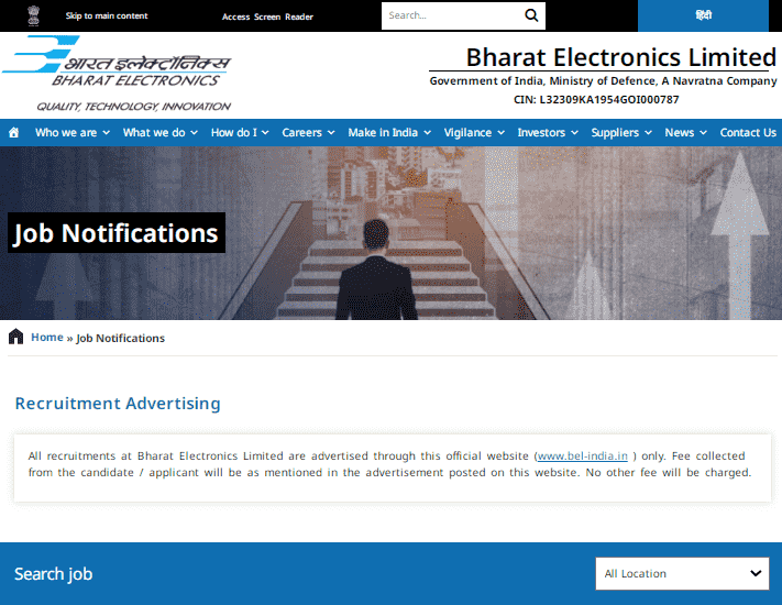 BEL Non Executive Vacancy 2025