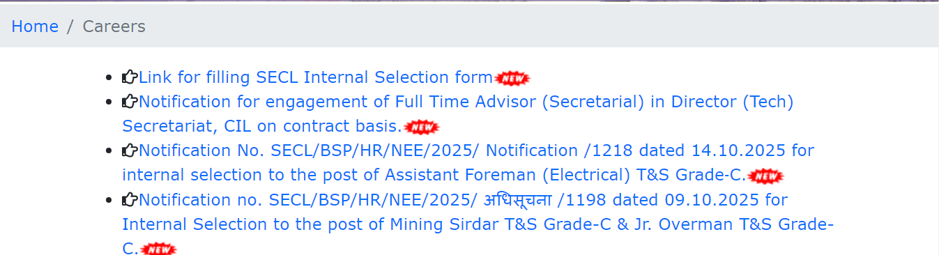 SECL Assistant Foreman Vacancy 2025