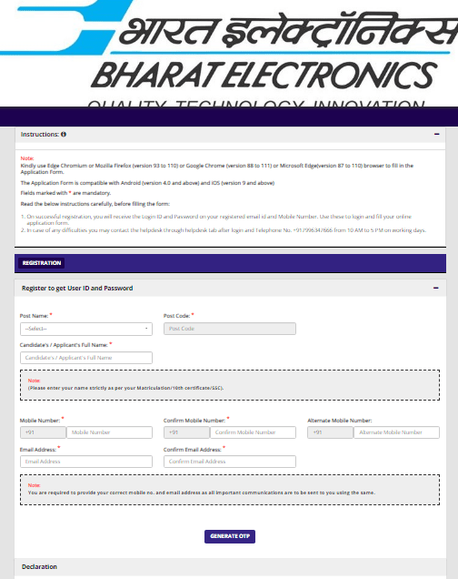 BEL Probationary Engineer Recruitment 2025