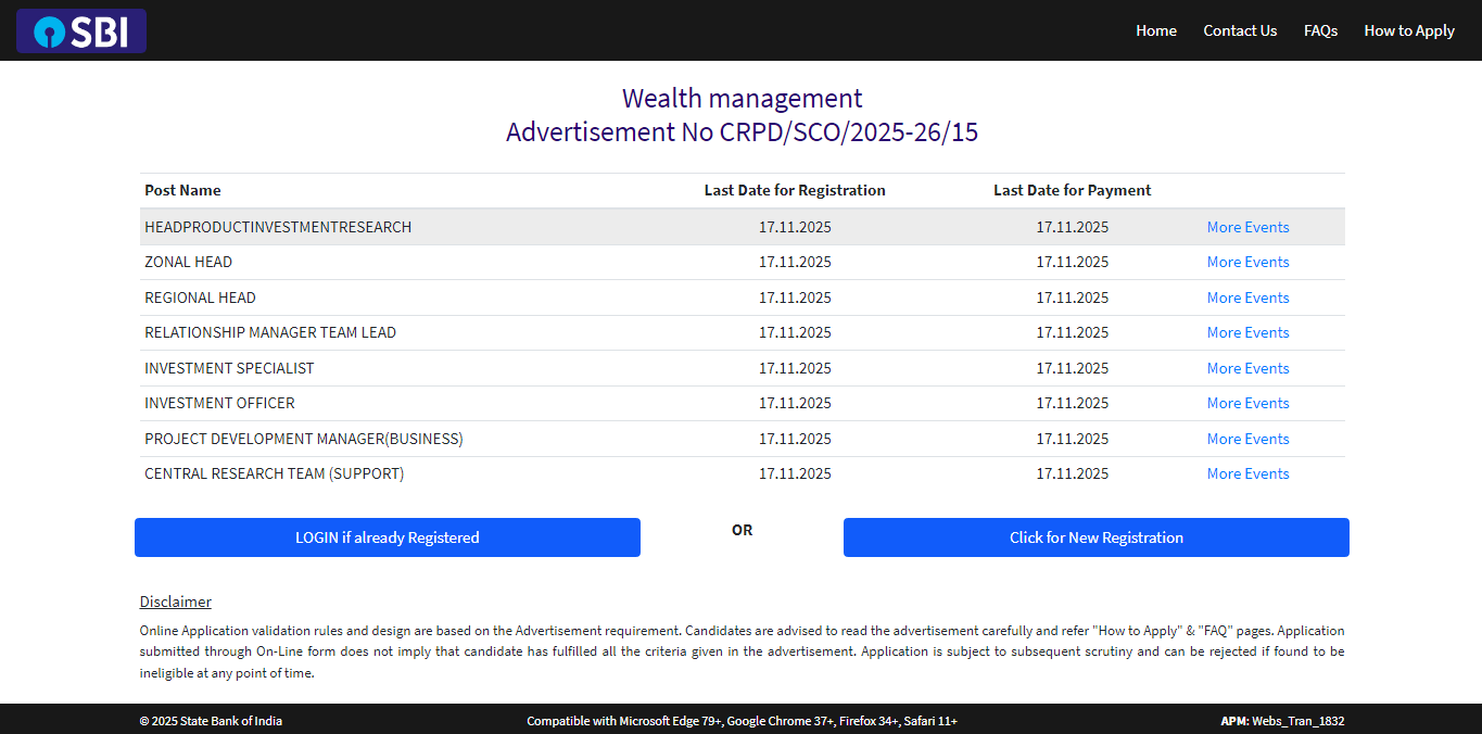 SBI SCO Vacancy 2025
