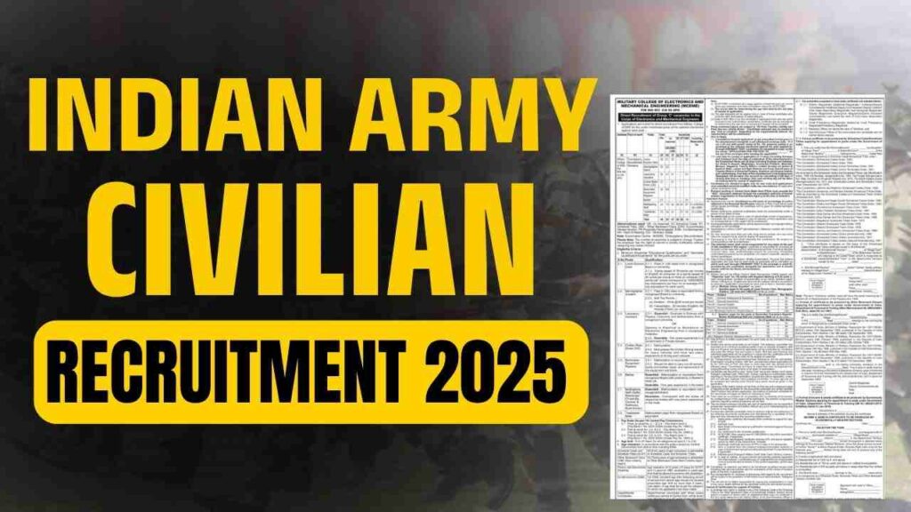 Indian Army Civilian Recruitment 2025