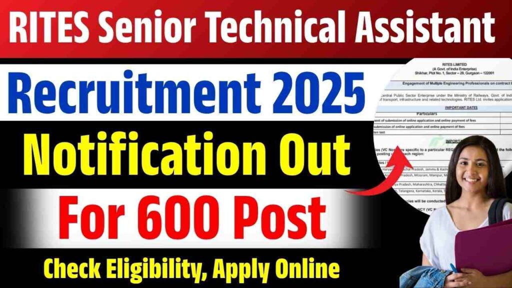 RITES Senior Technical Assistant Recruitment 2025