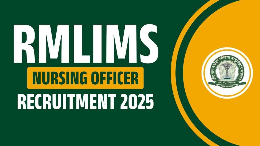 DrRMLIMS Nursing Officer Vacancy 2025