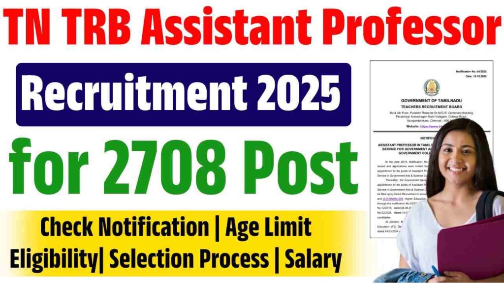 TN TRB Assistant Professor Recruitment 2025