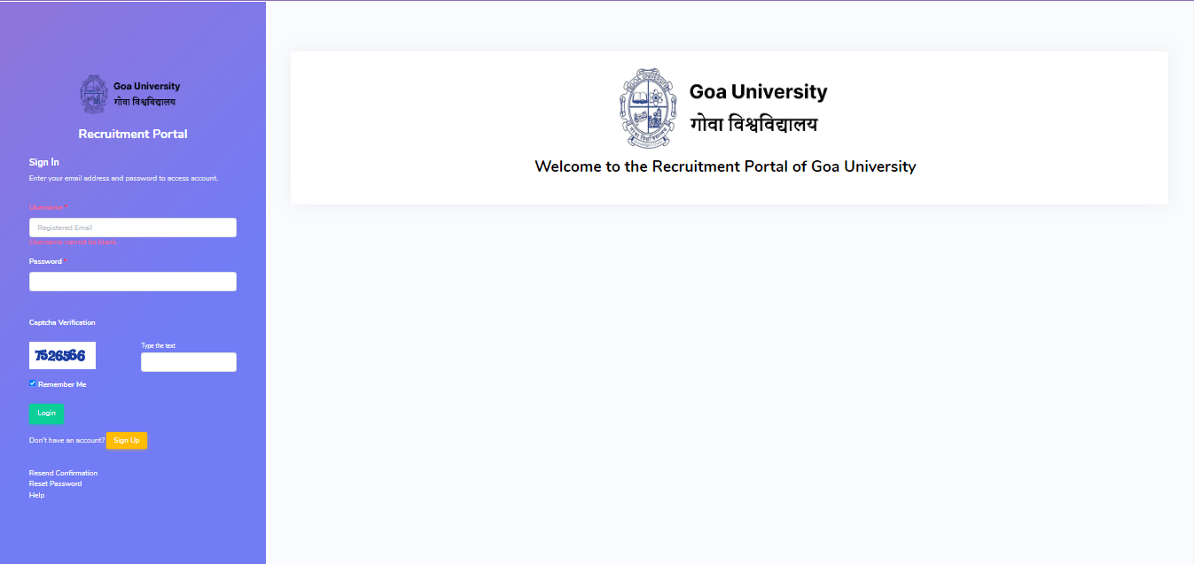Goa University Recruitment 2025