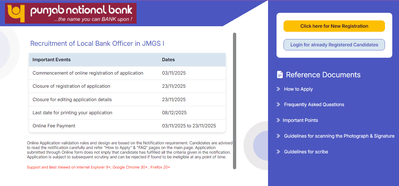 Punjab National Bank PNB LBO Recruitment 2025