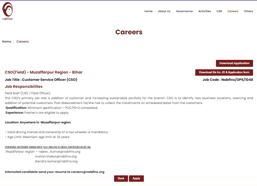 Bihar CSO Recruitment 2025