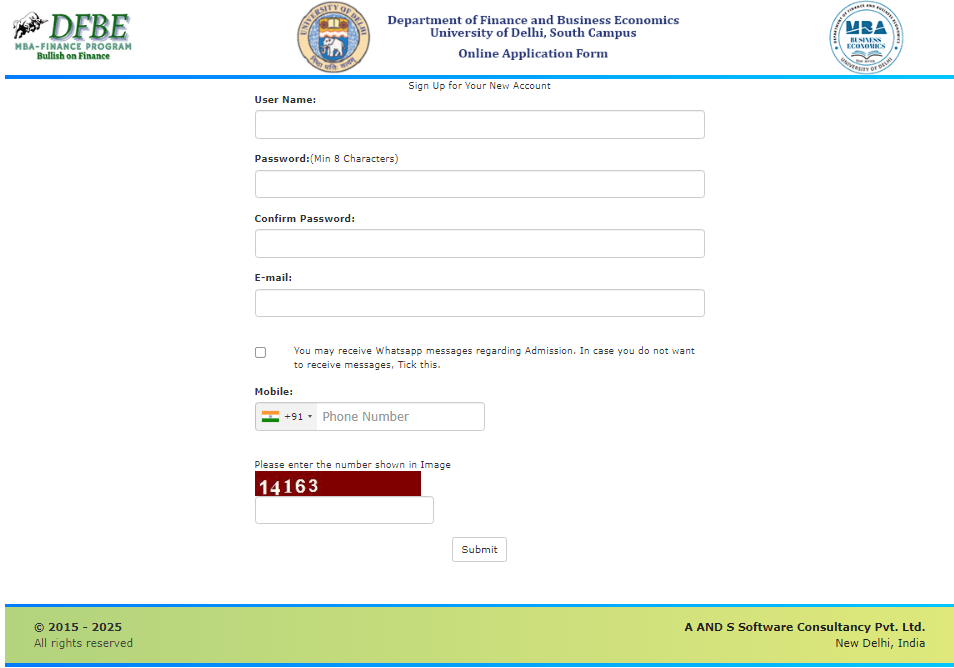 Delhi University MBA Admission 2026-27