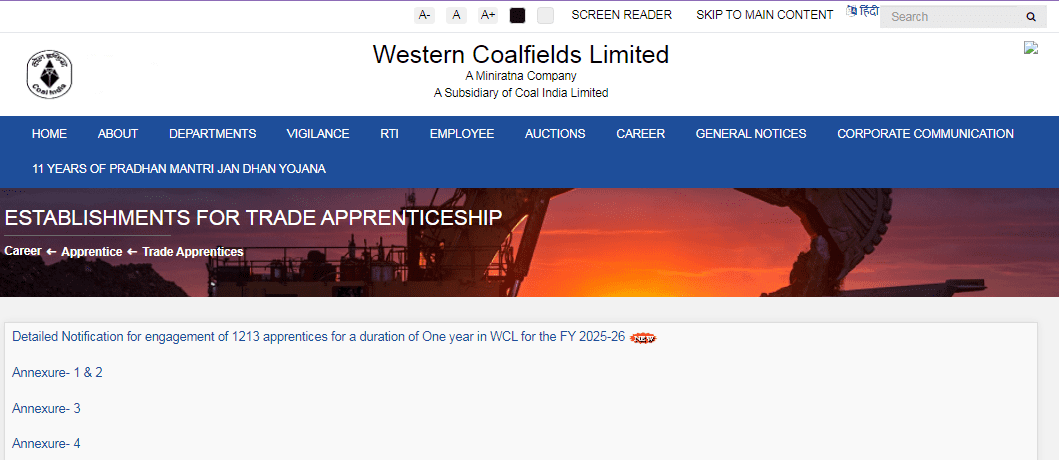 WCL Apprentice Vacancy 2025