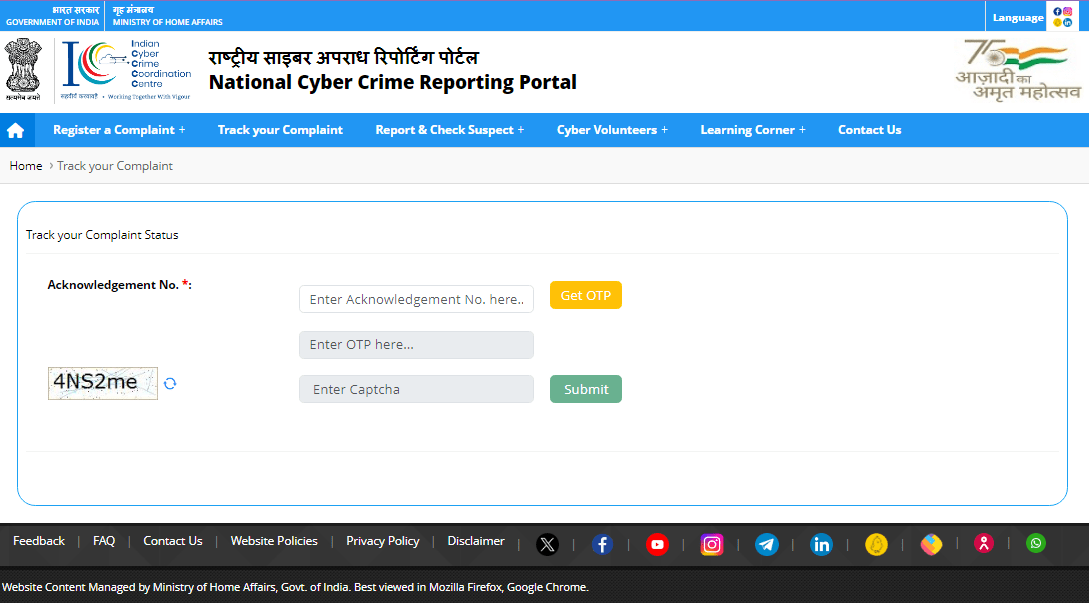 Report Cyber Crime Online 2025