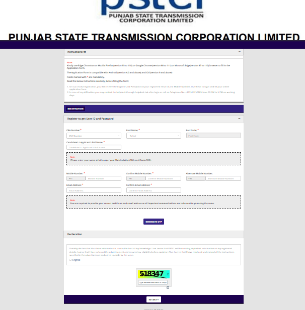 Punjab PSTCL Vacancy 2025