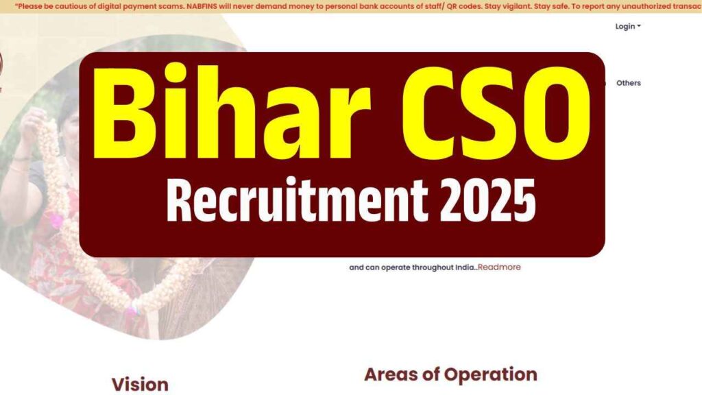 Bihar CSO Recruitment 2025