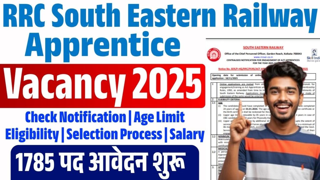 RRC South Eastern Railway Apprentice Vacancy 2025
