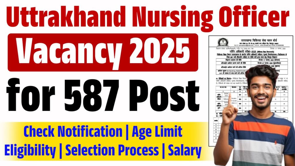 Uttrakhand Nursing Officer Vacancy 2025