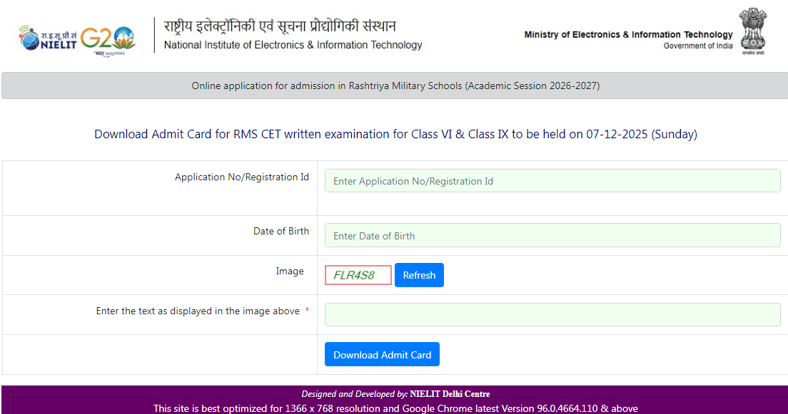 RMS CET Admit Card 2026