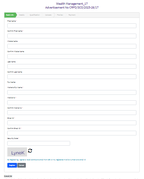 SBI Specialist Cadre Officers (SCO) Recruitment 2025