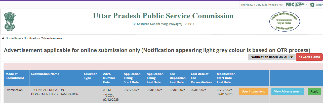 UPPSC Polytechnic Lecturer Vacancy 2025