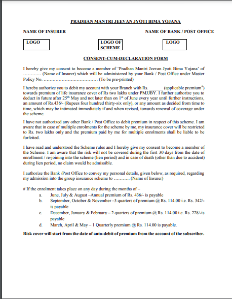 PM Jeevan Jyoti Bima Yojana (PMJJBY)