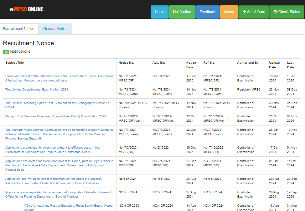 Manipur PSC Assistant Professor Vacancy 2026