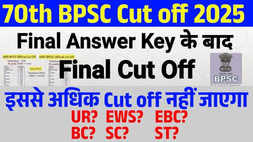 BPSC 70th Cut Off Prediction 2025