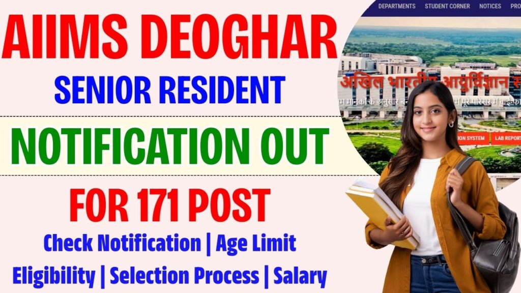 AIIMS Deoghar Senior Resident Vacancy 2025