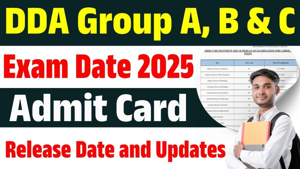 DDA Group A, B & C Exam Date 2025