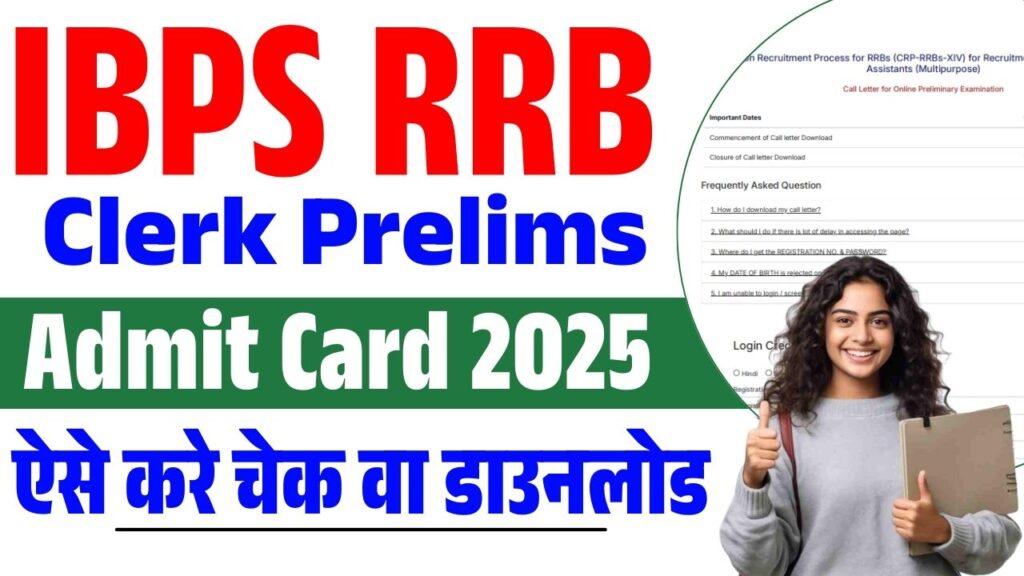 IBPS RRB Clerk Prelims Admit Card 2025