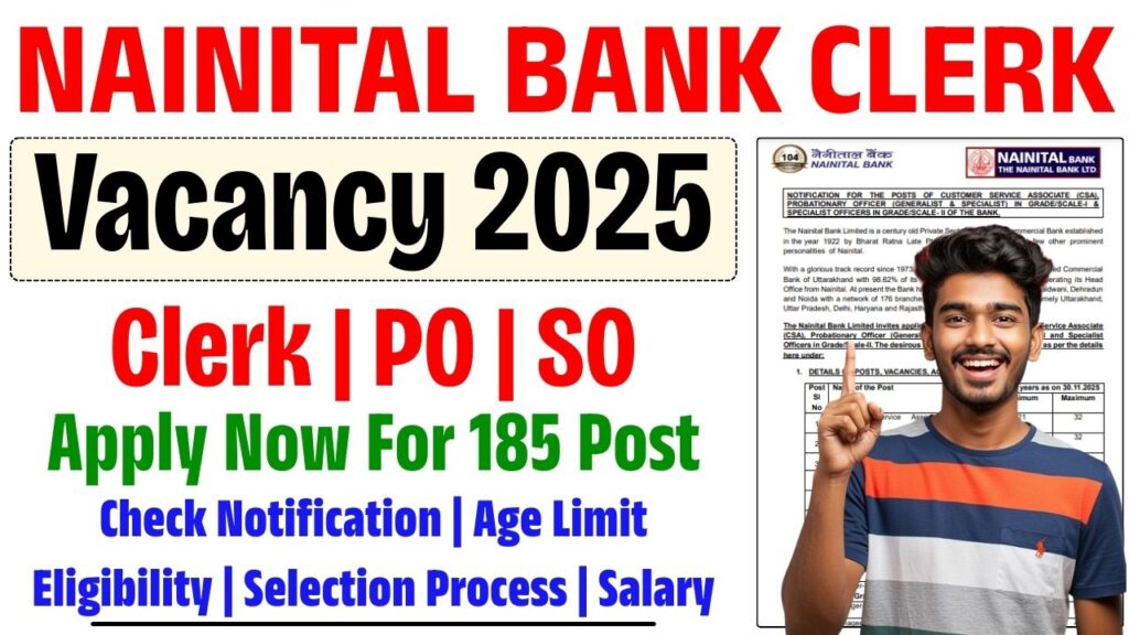 Nainital Bank Clerk Vacancy 2025
