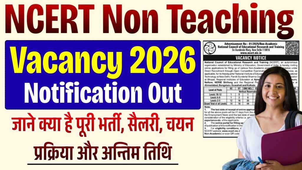 NCERT Non Teaching Vacancy 2026