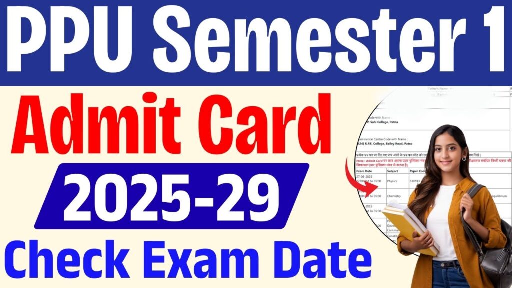 PPU UG Semester 1 Admit Card 2025