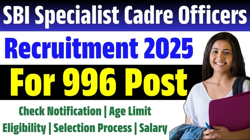 SBI Specialist Cadre Officers (SCO) Recruitment 2025