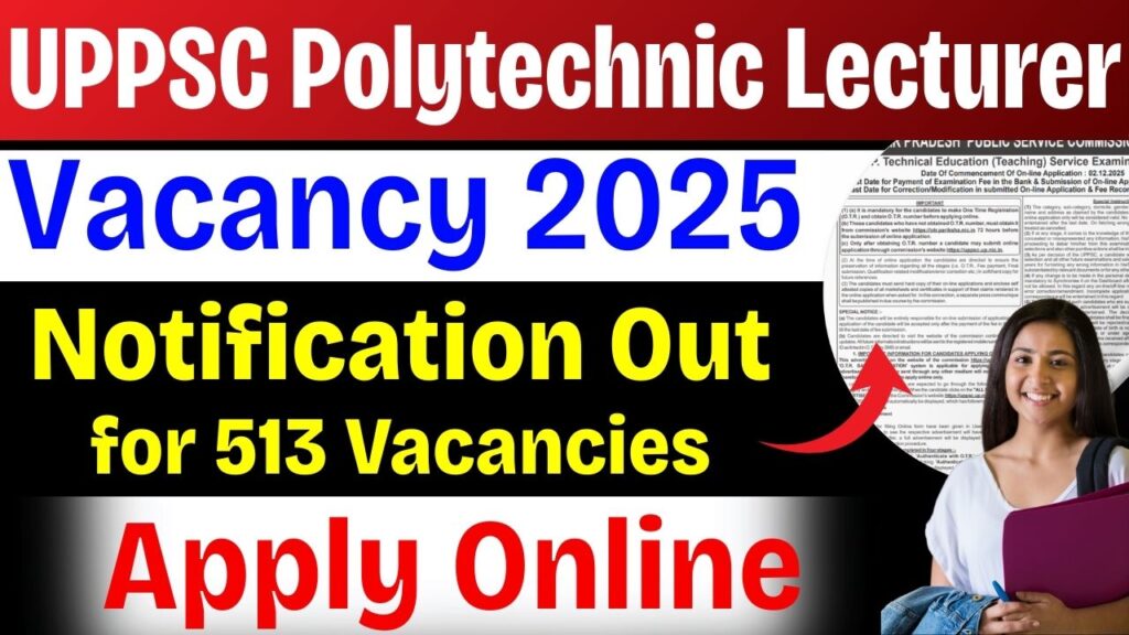 UPPSC Polytechnic Lecturer Vacancy 2025