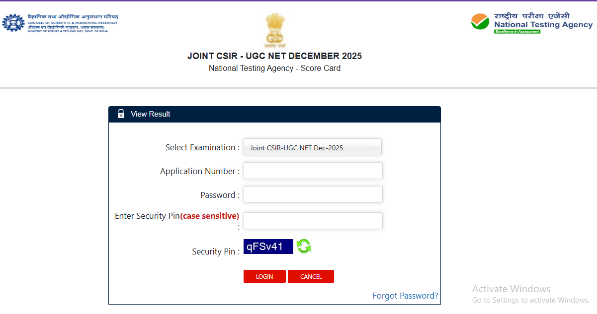 CSIR UGC NET December Result 2025