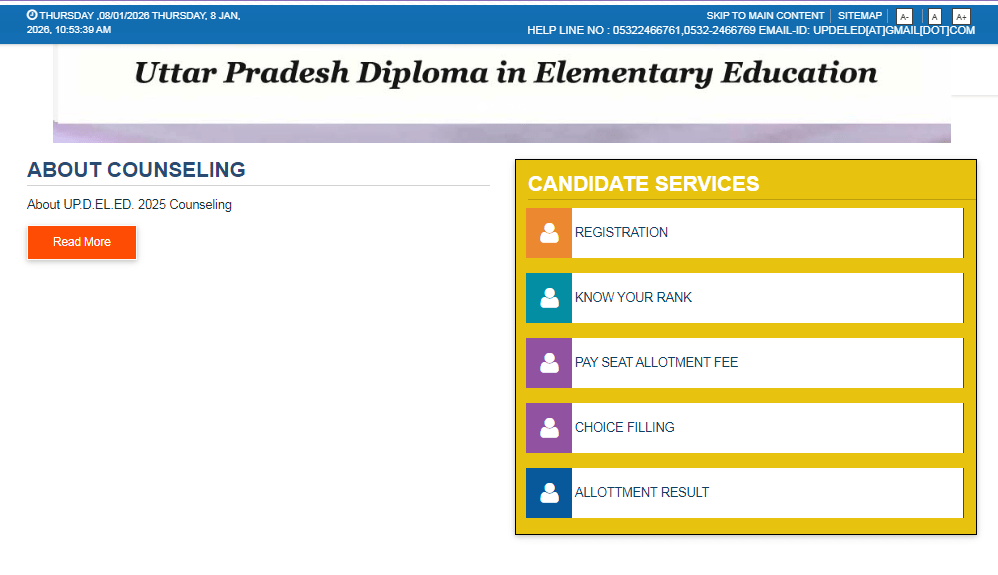 UP DElEd 1st Phase Counselling 2025