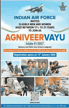 Air Force Agniveervayu Online Form 2026