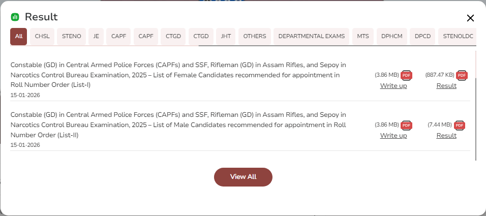 SSC GD Constable Final Result 2025