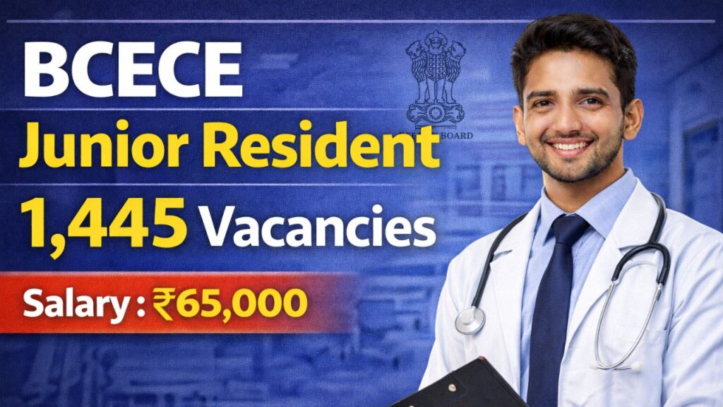 BCECE Junior Resident Online Form 2026