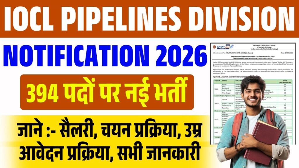 IOCL Pipelines Division Apprentice Recruitment 2026
