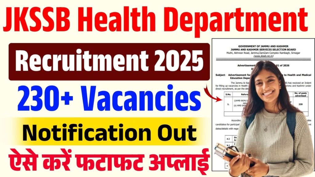 JKSSB Health Department Recruitment 2026