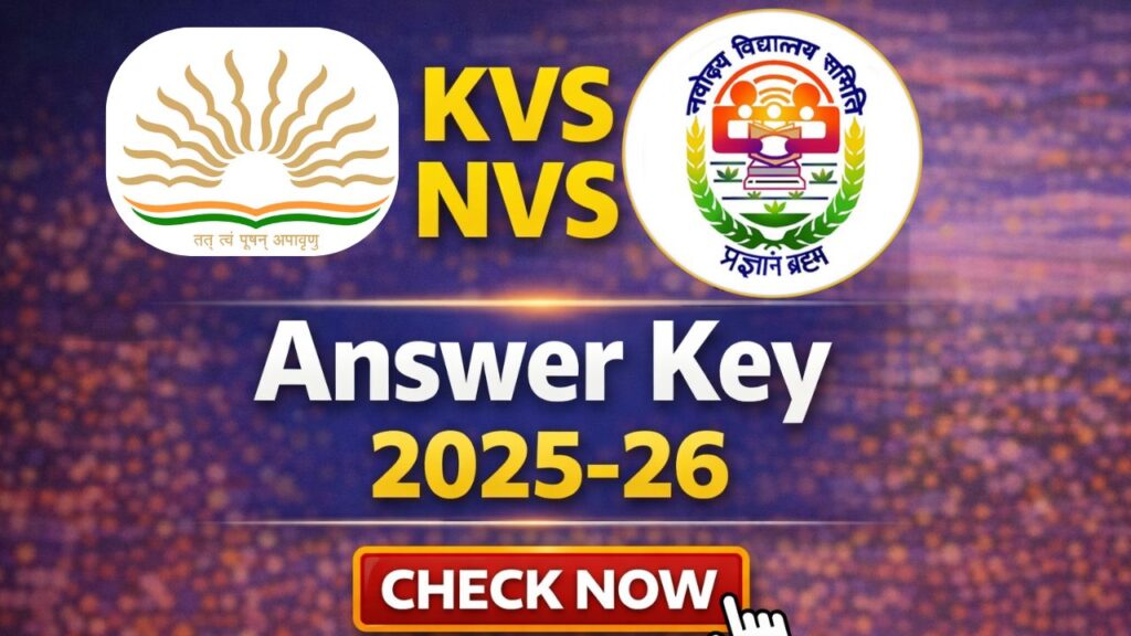 KVS NVS Answer Key 2025–26