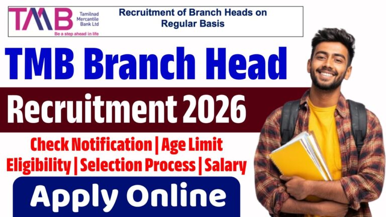 TMB Branch Head Recruitment 2026: Apply Now For Various Posts Of Branch ...