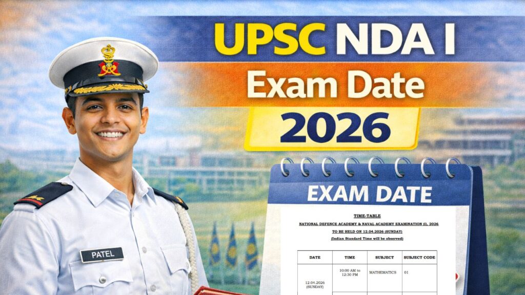 UPSC NDA I Exam Date 2026