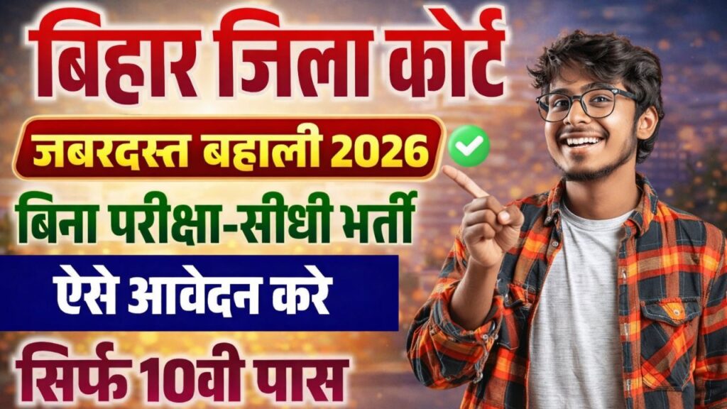 Bihar District Court Para Legal Volunteer PLV Vacancy 2026