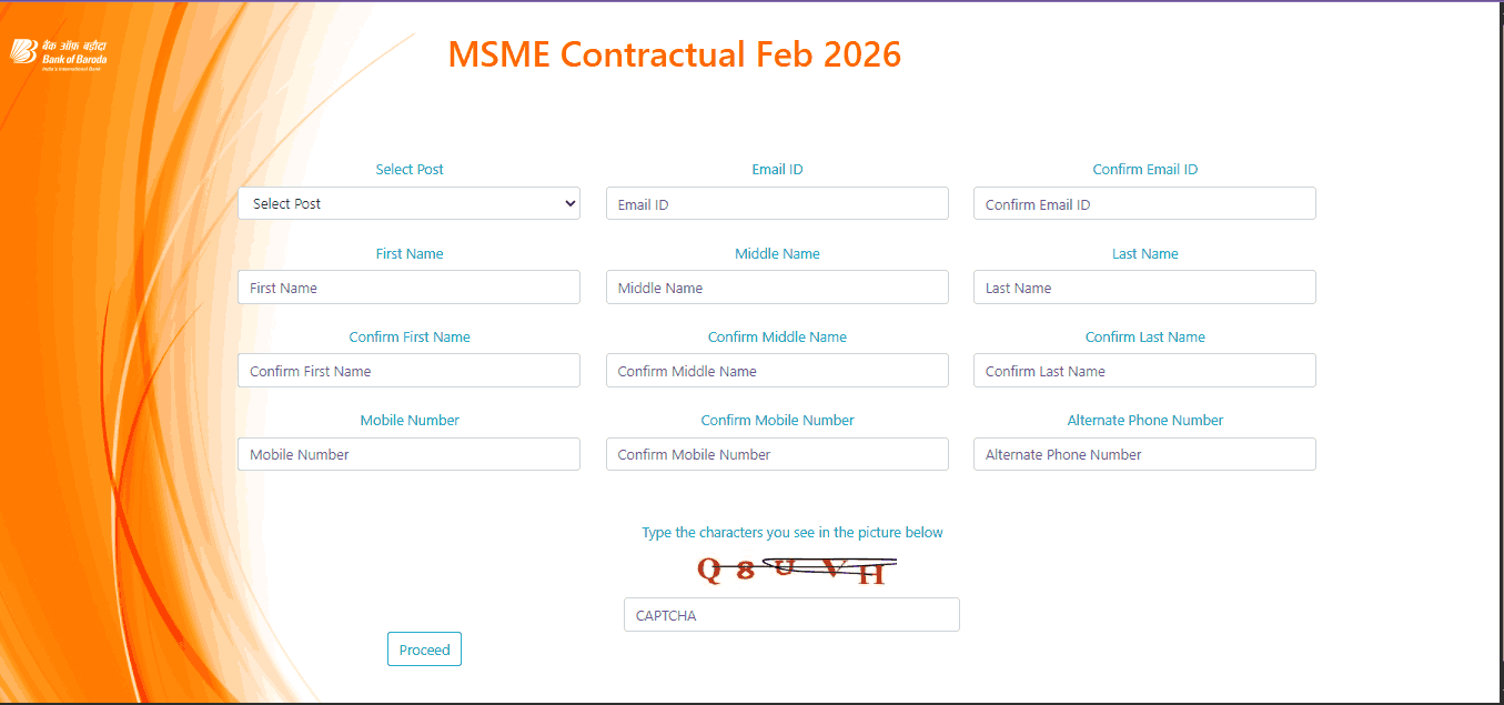 BOB MSME Banking Department Recruitment 2026