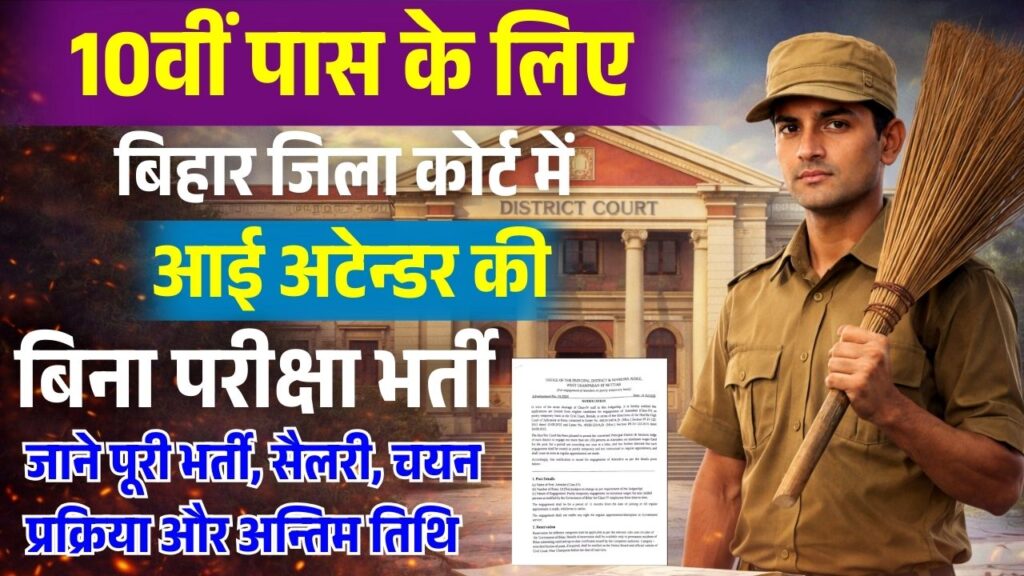 Bihar District Court Attender Bharti 2026