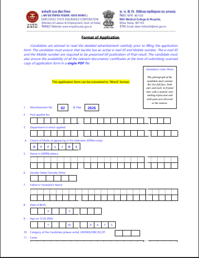 ESIC Patna Teaching Faculty Vacancy 2026