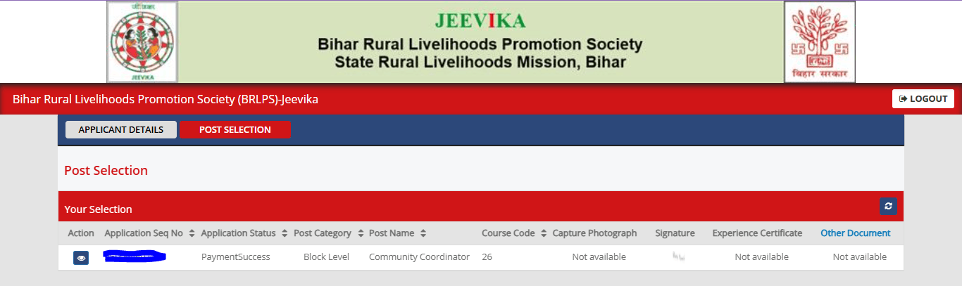 Bihar Jeevika All Posts Responce Sheet 2026