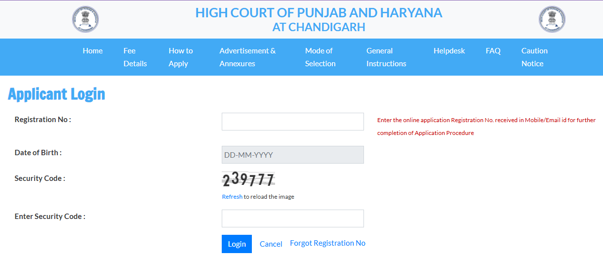 Chandigarh High Court Senior Scale Stenographer Vacancy 2026