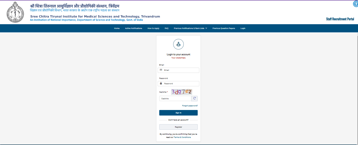 SCTIMST Project Nurse III Recruitment 2026