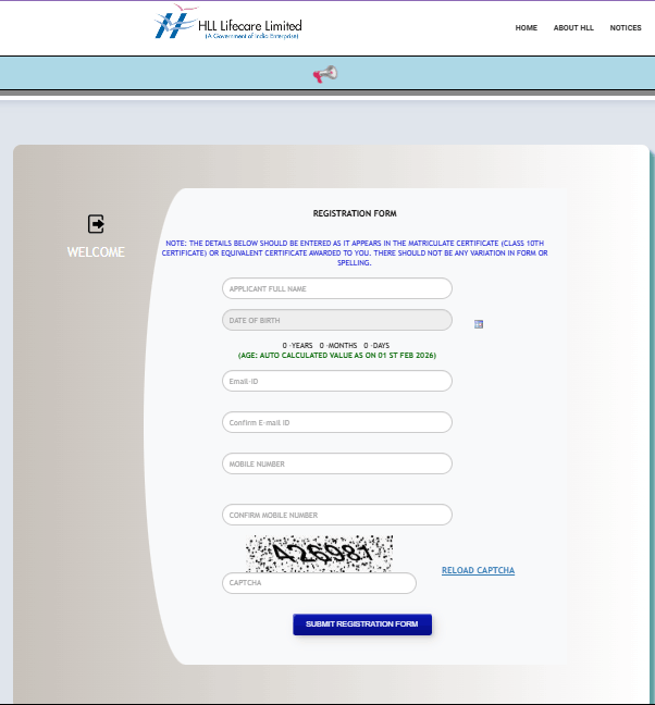 HLL Lifecare MT Recruitment 2026